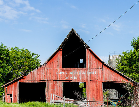 Old Red Barn in Western KS