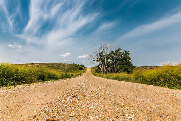 Dirt road in Western Kansas